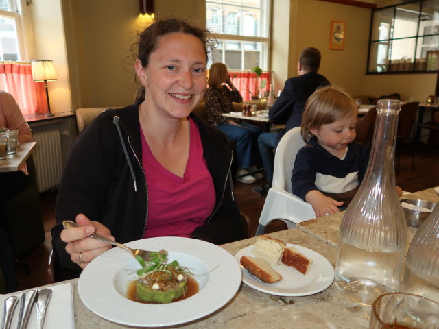 Sabine und Nils im Florentz Caf&eacute; & Brasserie in Roskilde (29. Mai)