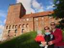Nils, Sabine und ich beim Koldinghus in Kolding (27. Mai)