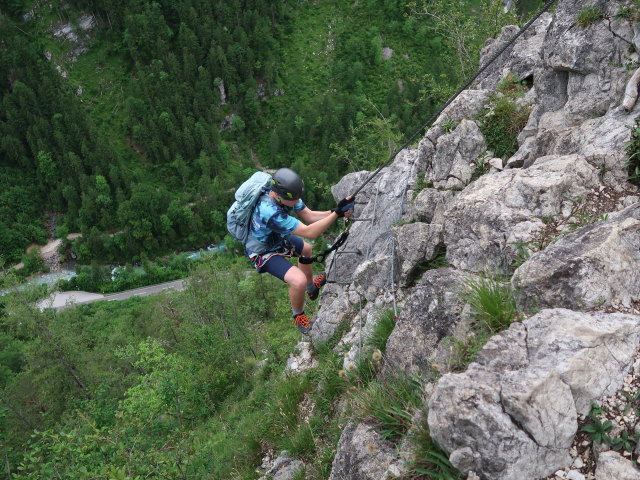Poppenberg-Klettersteig: Tim im Ausstieg (7. Juni)