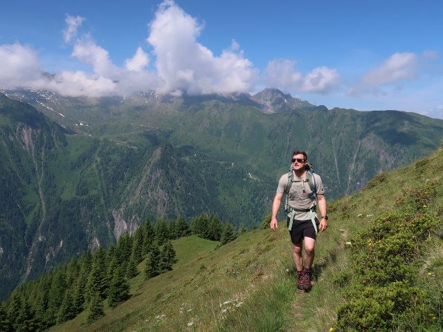 Christian zwischen Harleitenalm und Brandlscharte (21. Juni)