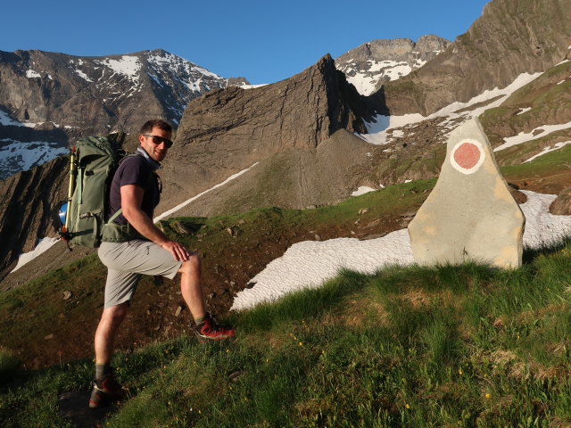 Christian am Gleiwitzer H&ouml;henweg zwischen Gleiwitzer H&uuml;tte und Ochsenkar (22. Juni)