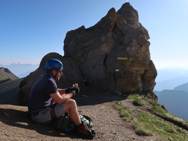 Christian am Gleiwitzer H&ouml;henweg in der Oberen J&auml;gerscharte, 2.752 m (22. Juni)