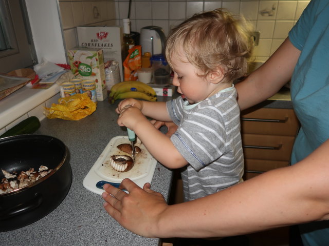 Nils und Sabine in unserer Wohnung