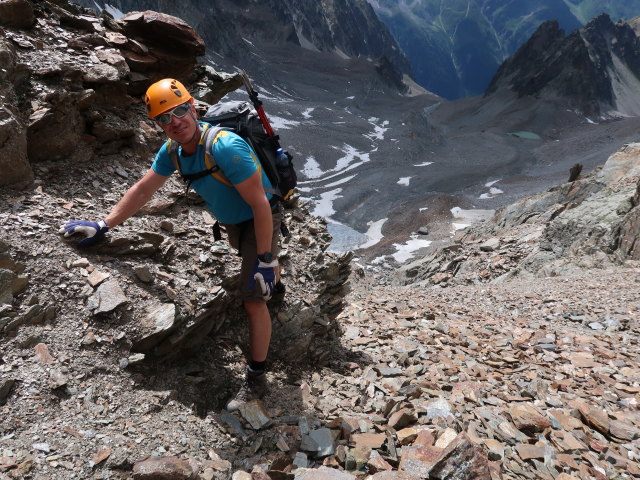 Aaron zwischen Madatschferner und Aperem Madatschjoch (28. Juni)