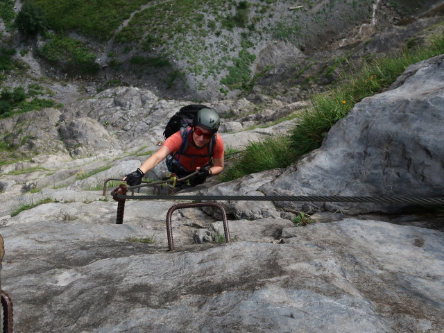 Klostertaler Klettersteig: Carmen im Abschnitt 1 'Devil's Start'