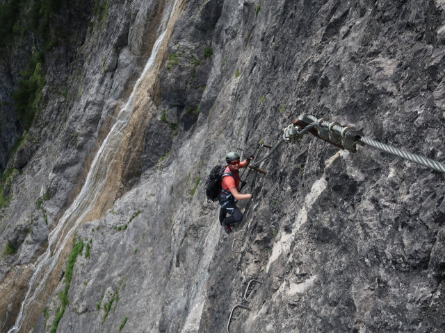 Klostertaler Klettersteig: Carmen im Abschnitt 5 'Stairway to Heaven'