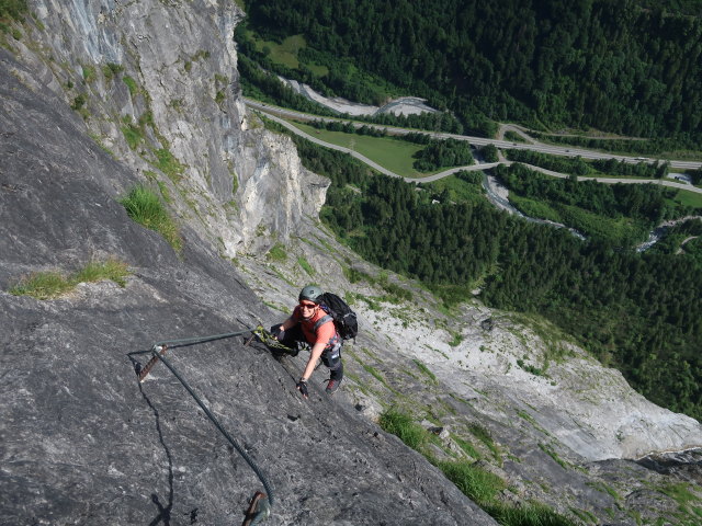Klostertaler Klettersteig: Carmen im Abschnitt 5 'Stairway to Heaven'