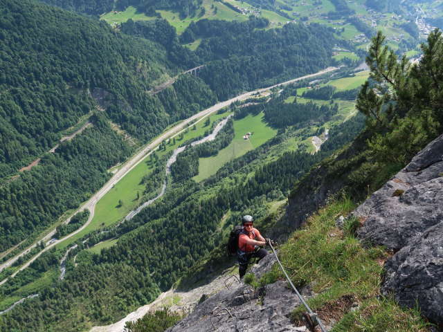 Klostertaler Klettersteig: Carmen im Abschnitt 5 'Stairway to Heaven'