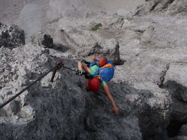 Arlberger Klettersteig: Angela zwischen Knoppenjochspitze und Westeinstieg (19. Juli)