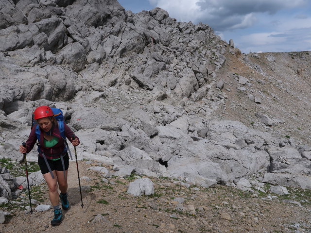 Angela zwischen Arlberger Klettersteig und Valfagehrjoch (19. Juli)