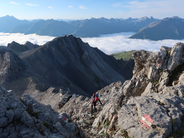 Angela zwischen Mittelstation der Vallugabahn und Stuttgarter H&uuml;tte (20. Juli)