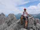 Arlberger Klettersteig: Ich auf der Knoppenjochspitze, 2.680 m (19. Juli)