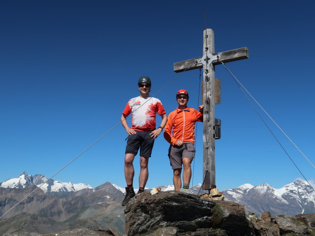 Ronald und ich am Hinteren Modereck, 2.930 m (8. Aug.)