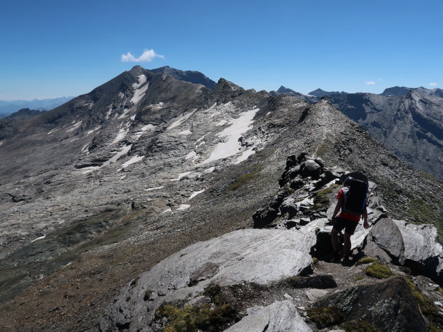 Ronald am Klagenfurter Jubil&auml;umsweg zwischen Hinterem Modereck und Herbertturm (8. Aug.)