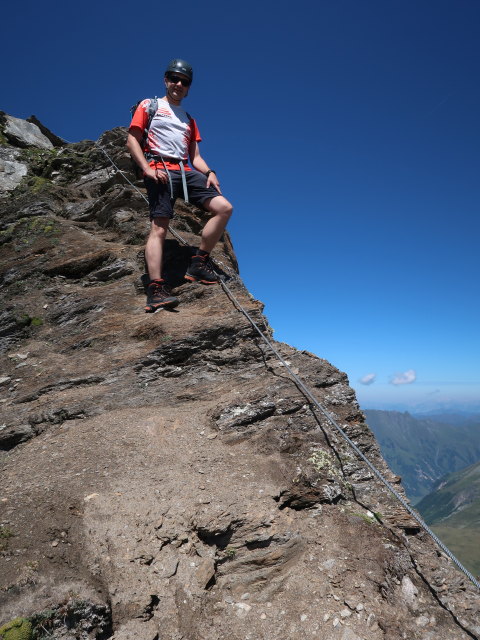 Ronald am Klagenfurter Jubil&auml;umsweg zwischen Noespitze und Krumlkeeskopf (8. Aug.)