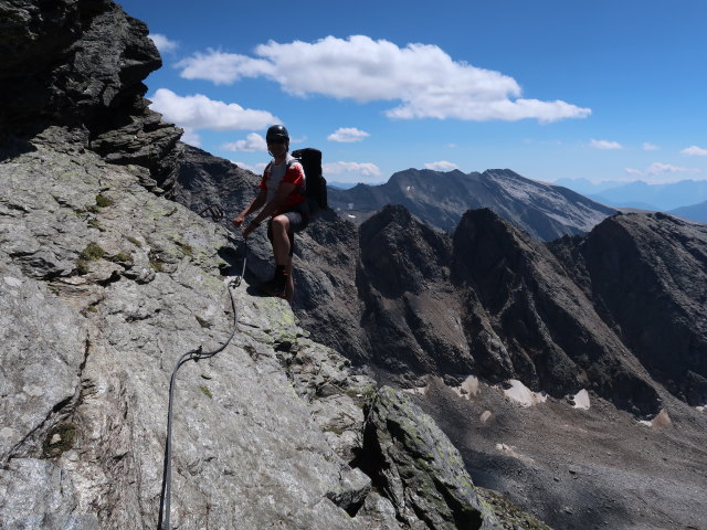 Ronald am Klagenfurter Jubil&auml;umsweg zwischen Arlth&ouml;he und Unterer Jausenscharte (8. Aug.)