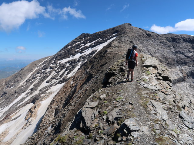 Ronald am Klagenfurter Jubil&auml;umsweg zwischen Unterer Jausenscharte und Schneehorn (8. Aug.)