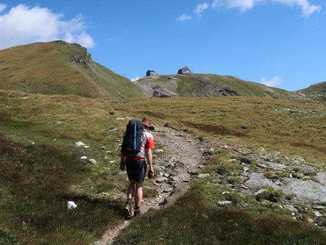 Ronald am Hagener Weg zwischen Feldseescharte und Hagener H&uuml;tte (10. Aug.)