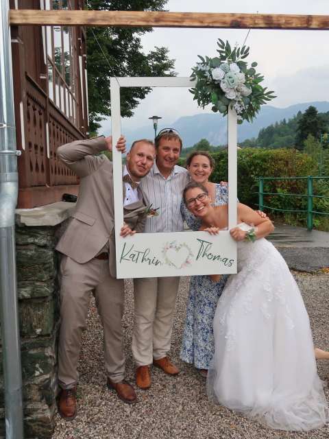 Thomas, ich, Sabine und Kathrin beim Musikpavillon Payerbach