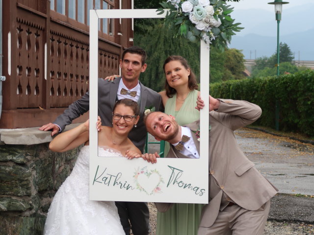 Kathrin, ?, Thomas und ? beim Musikpavillon Payerbach