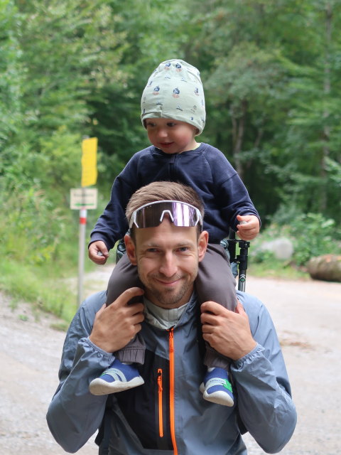 Christoph und Nils im Kaisertal zwischen B&ouml;denalmbach und Schwarzem Bachl (23. Aug.)