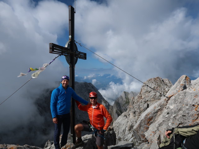 Christoph und ich auf der Ellmauer Halt, 2.344 m (24. Aug.)