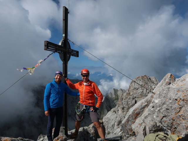 Christoph und ich auf der Ellmauer Halt, 2.344 m (24. Aug.)