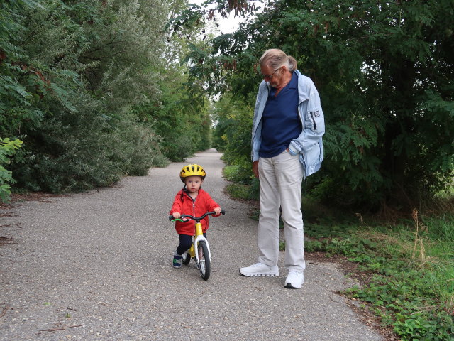 Nils und Papa in der Alten Stra&szlig;e