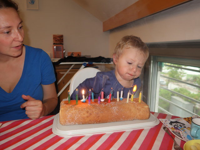 Sabine und Nils in unserer Wohnung