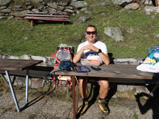 Ich auf der Gehsteigalm, 1.894 m (20. Sep.)