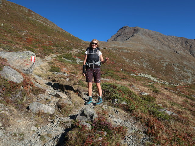 Evelyn zwischen Lehnerjoch und Ludwigsburger H&uuml;tte (20. Sep.)