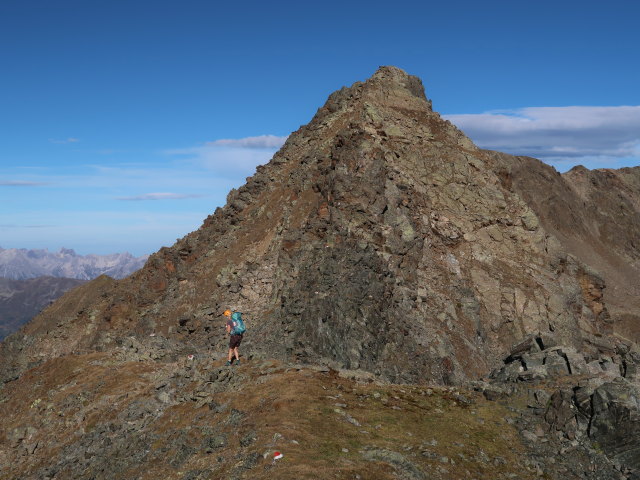 Evelyn am Ludwigsburger Grat zwischen Schafhimmel und Kreuzj&ouml;chlspitze (21. Sep.)