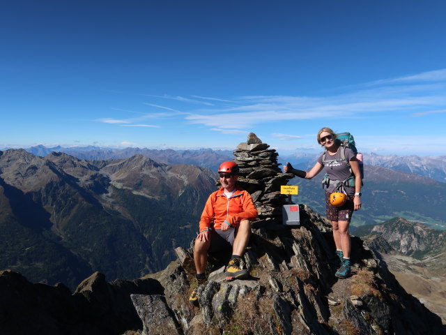 Ich und Evelyn auf der Kreuzj&ouml;chlspitze, 2.908 m (21. Sep.)