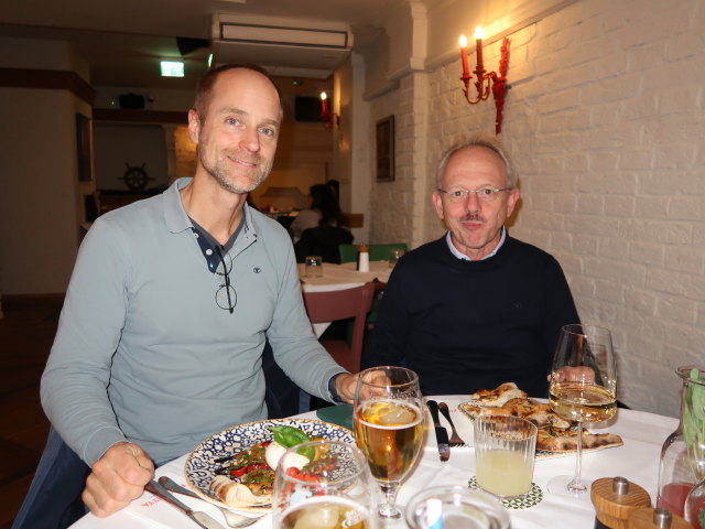 Florian und Karl in der Pizzeria Figoletta