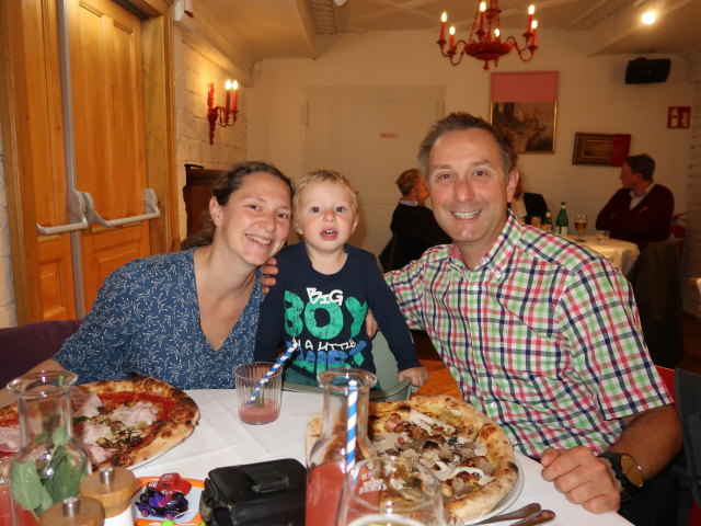 Sabine, Nils und ich in der Pizzeria Figoletta