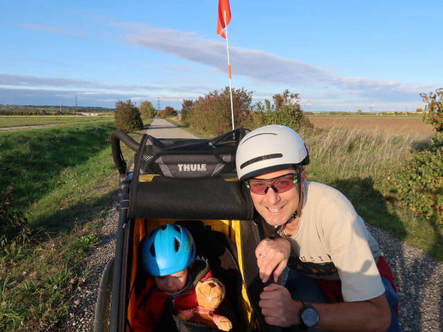 Nils und ich zwischen Gro&szlig;ebersdorf und Hagenbrunn