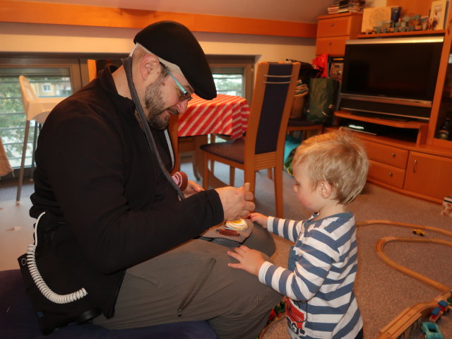 Markus und Nils in unserer Wohnung