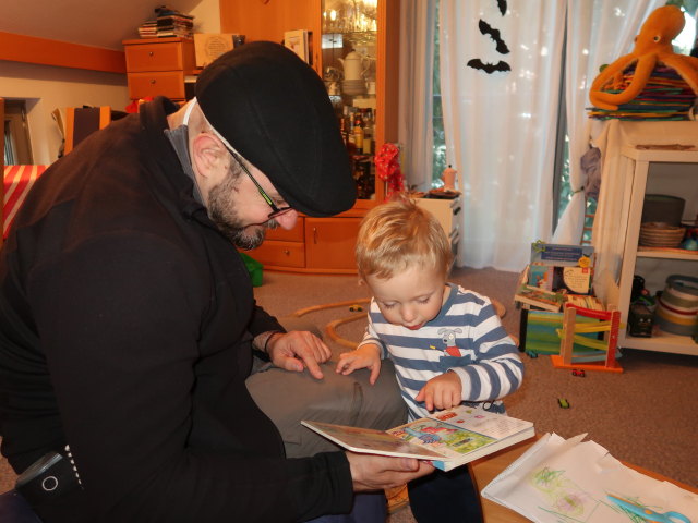 Markus und Nils in unserer Wohnung