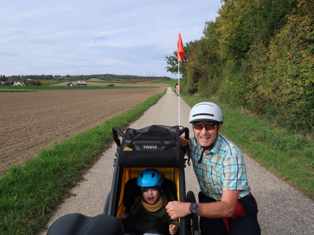 Nils und ich zwischen Leobendorf und Tresdorf