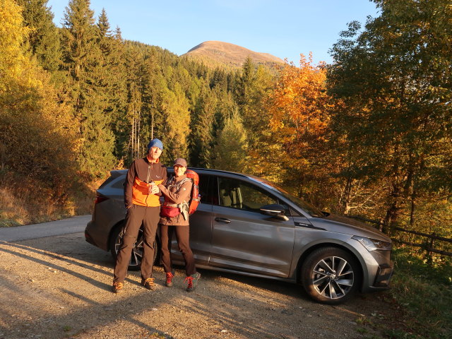 Frank und Melanie am Parkplatz Wildbachh&uuml;tte
