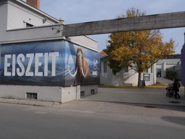 Sabine beim Museum Mistelbach