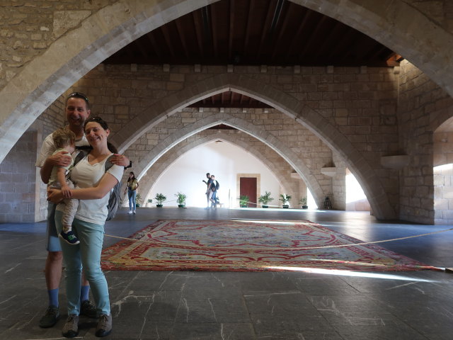 Nils, ich und Sabine im Palau dels Reis de Mallorca in Palma (12. Nov.)