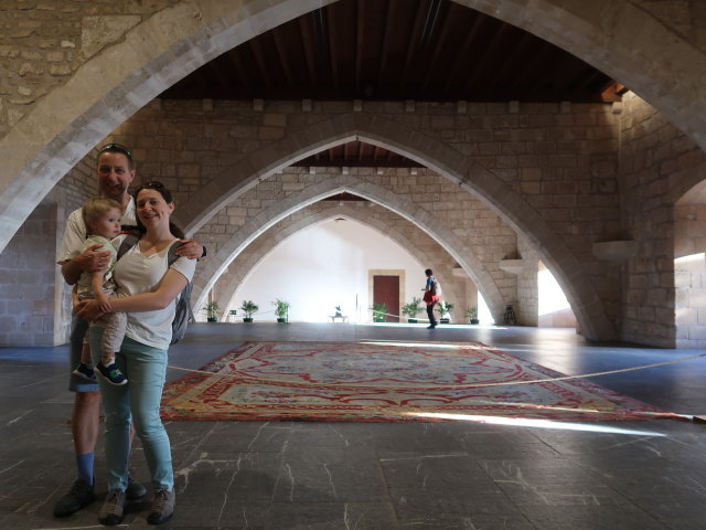 Nils, ich und Sabine im Palau dels Reis de Mallorca in Palma (12. Nov.)