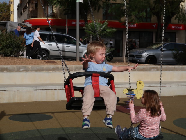 Nils auf der Pla&ccedil;a Mallorca in Inca (13. Nov.)