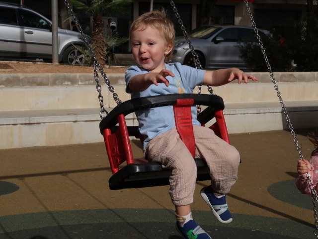Nils auf der Pla&ccedil;a Mallorca in Inca (13. Nov.)