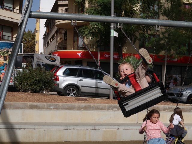 Nils auf der Pla&ccedil;a Mallorca in Inca (13. Nov.)