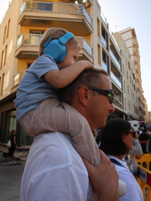 Nils und ich auf der Pla&ccedil;a Font Vella in Inca (13. Nov.)