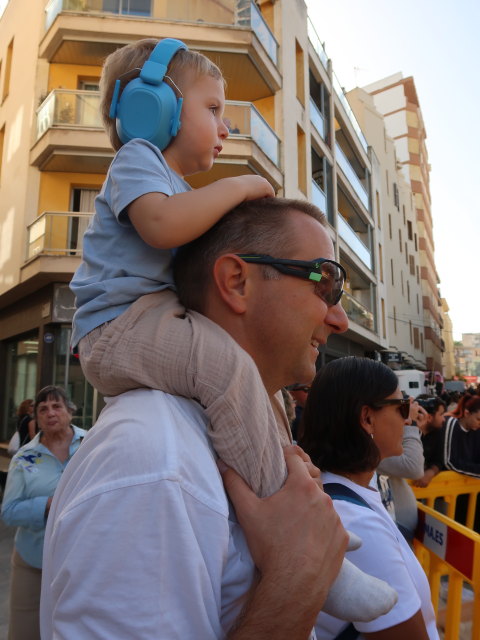 Nils und ich auf der Pla&ccedil;a Font Vella in Inca (13. Nov.)