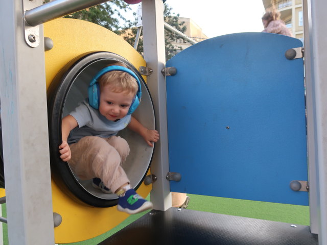 Nils auf der Pla&ccedil;a de la Quartera in Inca (13. Nov.)