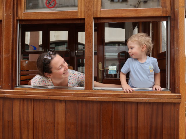 Sabine und Nils in der Tramvia de S&oacute;ller in Port de S&oacute;ller (14. Nov.)
